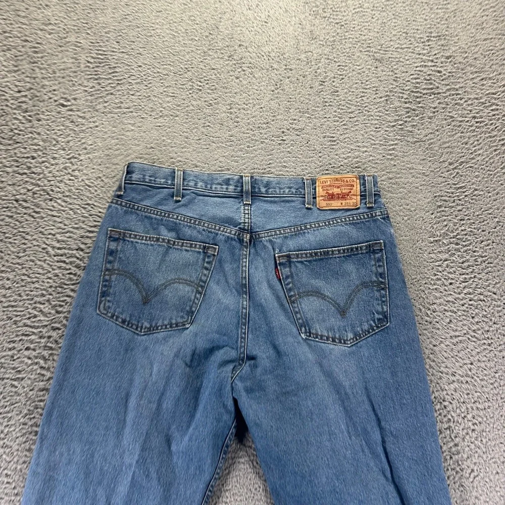 VTG Levi's 550 Jeans Mens 38x30 Blue Cotton Denim Straight Leg Relaxed Workwear